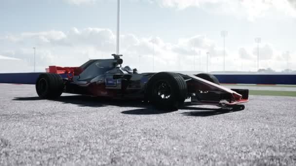 レースカーとレーサー。始めて。成功の概念。現実的な4Kアニメーション. — ストック動画