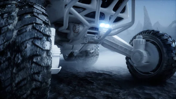 Rover en el planeta alienígena. Superficie Marte. renderizado 3d. — Foto de Stock