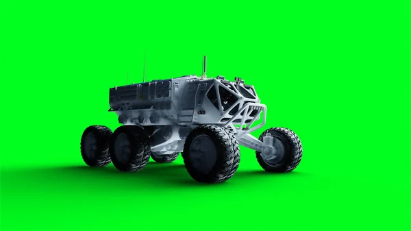 Rover isolato sullo schermo verde. rendering 3d. — Foto Stock