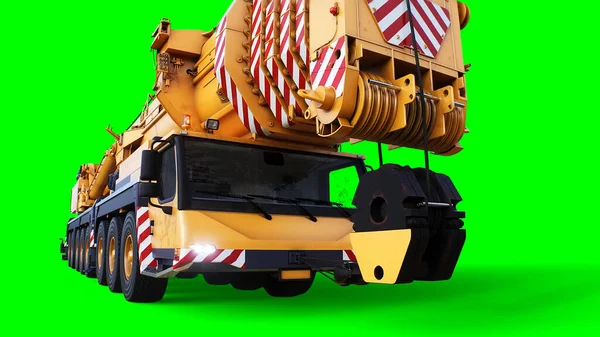 Mobil inşaat vinci. 3d oluşturma