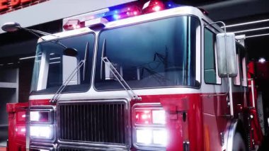 İtfaiye aracı hemen çağrıya gidiyor, itfaiye binasının garaj kapısı açılıyor. İlk müdahale ekibini taşıyan araç istasyondan çıkıyor, sirenler ve ışıklar çalıştırılıyor, acil durum çağrısına koşuyor.