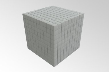 Soyut geometrik küpleri 3d render arka plan