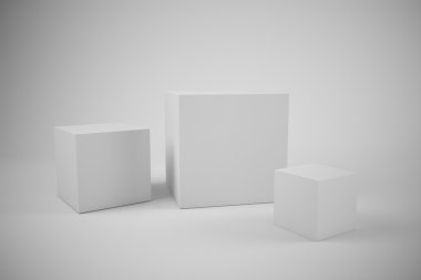 Soyut geometrik küpleri 3d render arka plan