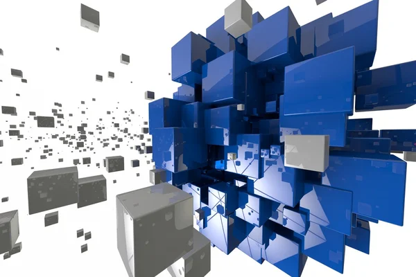 Soyut geometrik küpleri 3d render arka plan