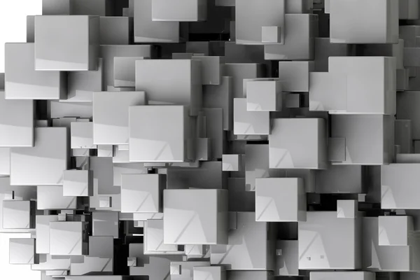 Абстрактные геометрические кубики фон 3D рендеринг — стоковое фото