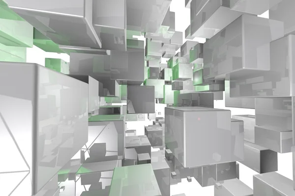 Astratto cubi geometrici di sfondo rendering 3d — Foto Stock