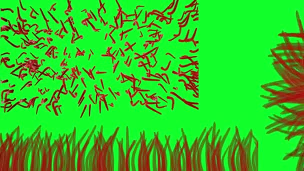 Paquete de animación de fibra orgánica. Imágenes de pantalla verde 4k — Vídeo de stock