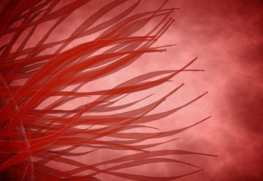 Virüslü organizma, viral hastalığı salgını, salgını virüs. 3D reander