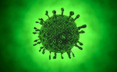 Virüs. Virüslü canlı, viral hastalığı salgın Bacteria.Viruses. 3D render