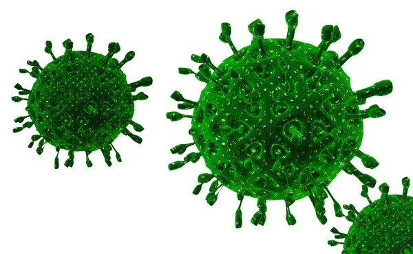 Virus. Bacteria.Viruses i infekterade organismen, virussjukdom epidemi. 3D gör — Stockfoto