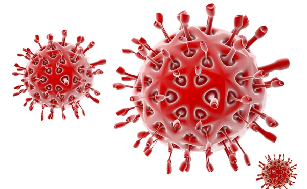 Ιού. Bacteria.Viruses στον μολυσμένο οργανισμό, ιογενής νόσος επιδημία. 3D καθιστούν — Φωτογραφία Αρχείου