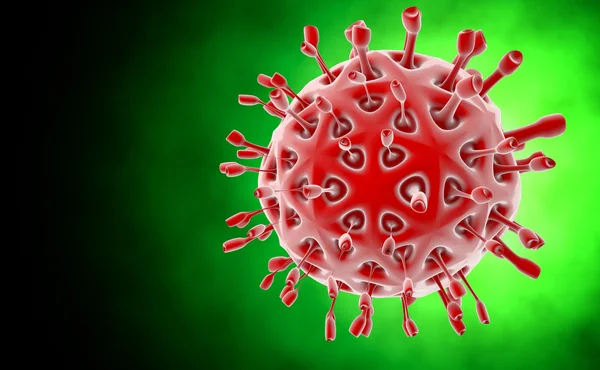 Virus. Virus en el organismo infectado, epidemia de enfermedades virales. 3d renderizar — Foto de Stock