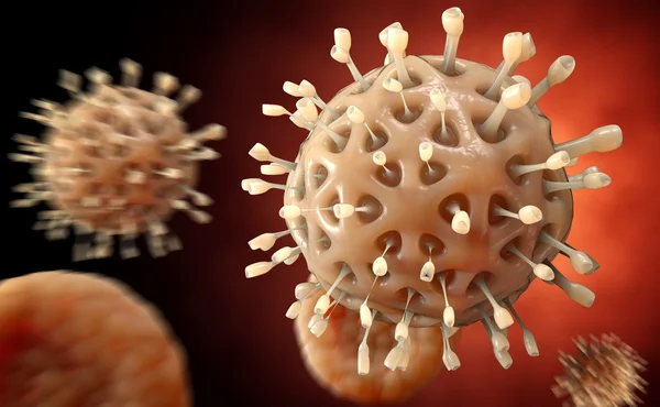 Virus. Bacteria.Viruses in infected organism , viral disease epidemic. 3d render — Stock Photo, Image