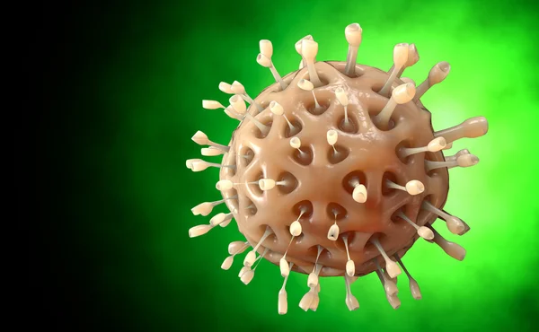 Vírus. Bacteria.Viruses a fertőzött szervezetben, vírusos betegség járvány. 3D render — Stock Fotó
