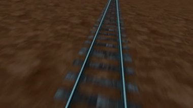 Tren atılıyor. Gerçekçi 3d animasyon