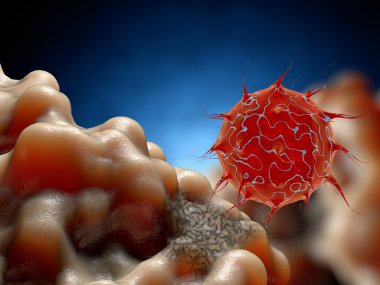 Virüs. Virüslü canlı, viral hastalığı salgın Bacteria.Viruses. 3D render