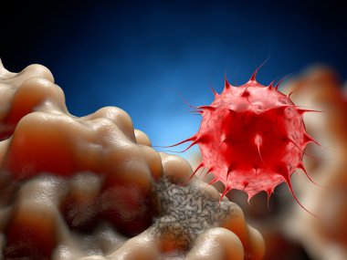 Virüs. Virüslü canlı, viral hastalığı salgın Bacteria.Viruses. 3D render