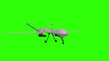 Mq1 yırtıcı hayvan türü dron. Amerikan askeri uçak. Bulutlarda uçuyorum. Harika gün batımı. Gerçekçi Cg 3d animasyon