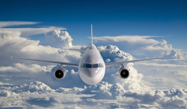 Yolcu airbus a321 uçan bulutlarda