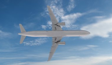 Yolcu airbus a321 uçan bulutlarda