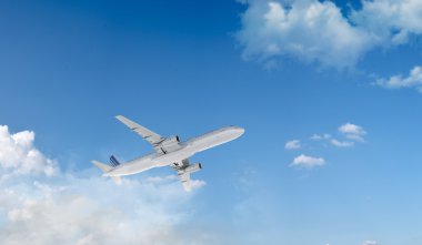 Yolcu airbus a321 uçan bulutlarda