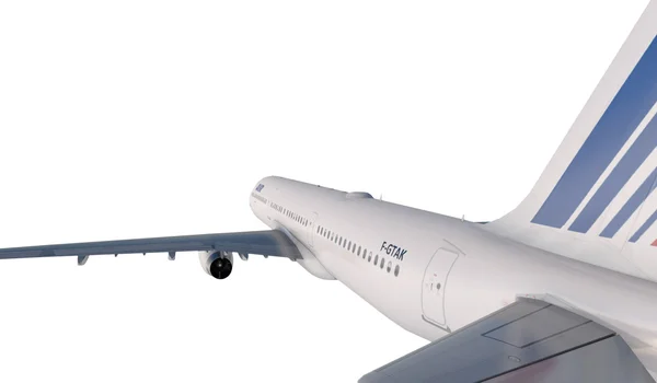 Passagier-Airbus A321 fliegt in den Wolken — Stockfoto
