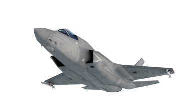 F 35, Amerikan askeri avcı uçağı. Jet uçağı. Bulutlarda uçar