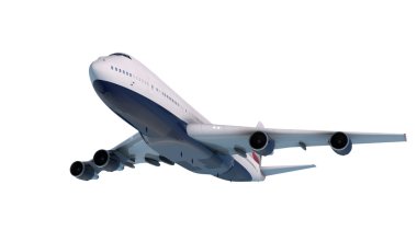 Boeing 747 bulutlarda uçan