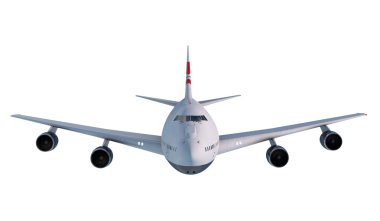 Boeing 747 bulutlarda uçan