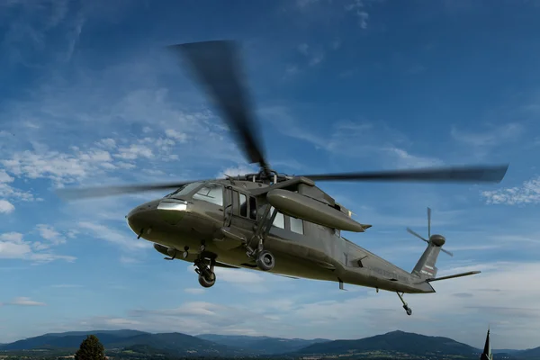Askeri helikopter Uh-60 Black Hawk gerçekçi 3d render