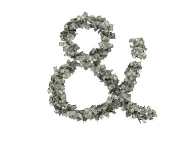 basamak ve dolar karakterlerinden. Beyaz arka plan üzerinde dolar .getirebilen