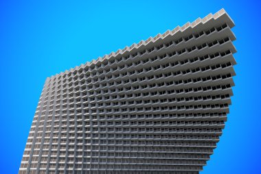 Gelecekteki mimari. Futuristik binada. Modern bina. Gelecekteki kavramı