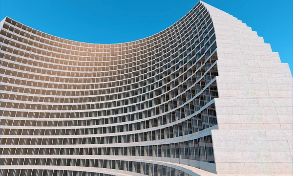 Zukunftsarchitektur. futuristisches Gebäude. modernes Gebäude. Zukunftskonzept — Stockfoto