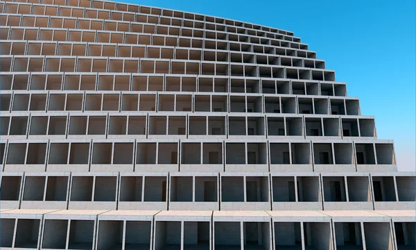 Zukunftsarchitektur. futuristisches Gebäude. modernes Gebäude. Zukunftskonzept — Stockfoto