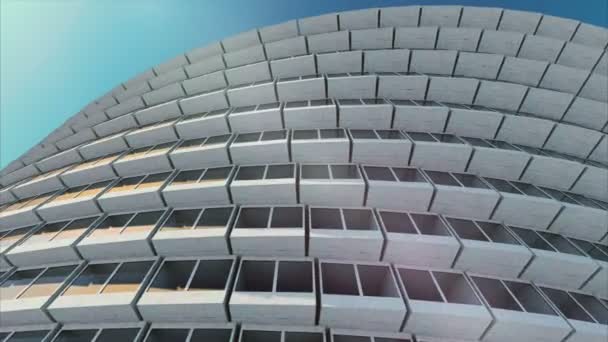 Toekomstige architectuur. Futuristische gebouw. modern gebouw. Toekomst concept. — Stockvideo