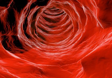 insan organizması görünümü içinde. Canlı virüs. Organik anatomisi yapısı