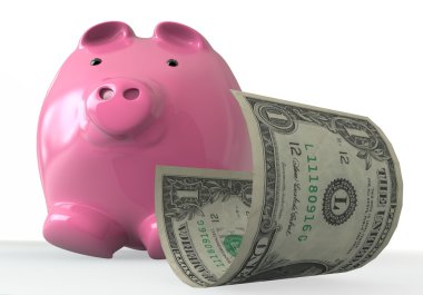 Kumbara mali kavramı. 3D render