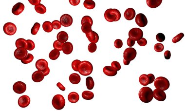Erythrocyte, red blood cells, anatomy medical concept. inside human organism.realistic render