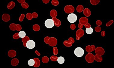 Erythrocyte, red blood cells, anatomy medical concept. inside human organism.realistic render