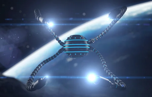 Dron robot futuristico con tentacoli. Concetto futuro . — Foto Stock
