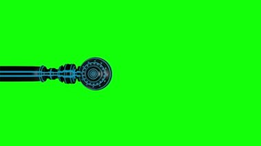 Dokunaçlı fütüristik robot dron. Gelecek kavramı. Animasyon. Yeşil ekran