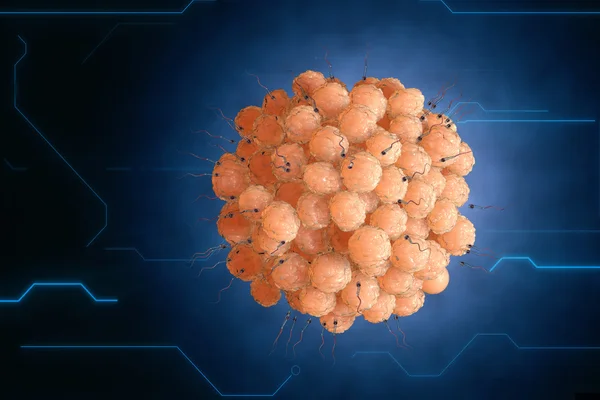 Nanorobot bevruchten het ei van de cel. Medische concept anatomische toekomst — Stockfoto