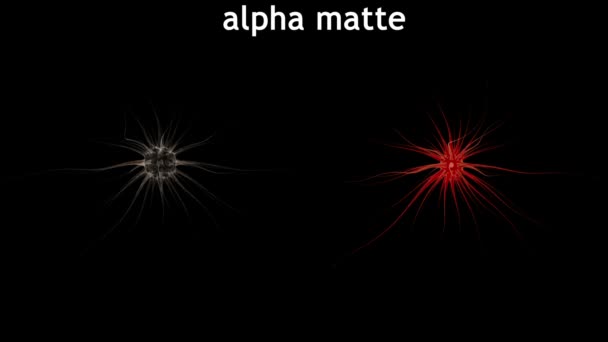 Impulsos cerebrais. Sistema neuronal. Anatomia humana. transferência de pulsos e geração de informações, Alpha matte — Vídeo de Stock