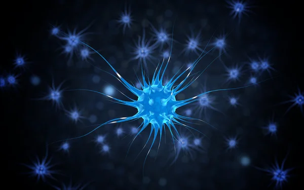 Brain impulses. Neuron system. Human anatomy. transferring pulses and generating information — Stock Photo, Image