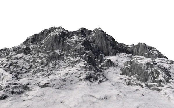 Snowy gór. renderowania 3D — Zdjęcie stockowe
