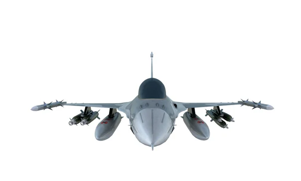 Jet F-16 isolate on white background.  american military fighter plane.  USA army — Stock Photo, Image