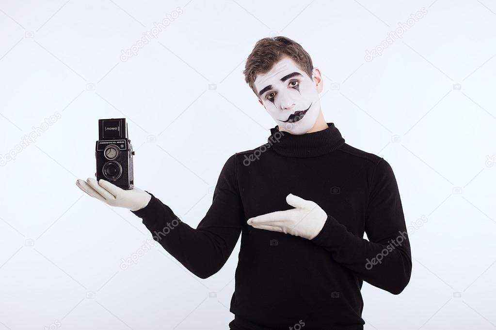The boy is mime