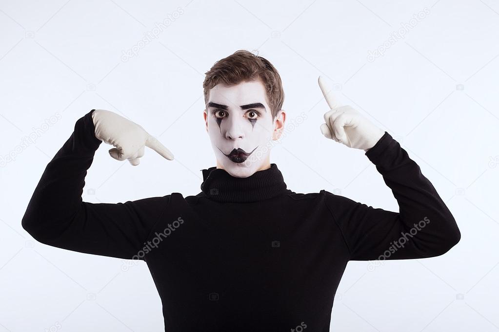 The boy is mime