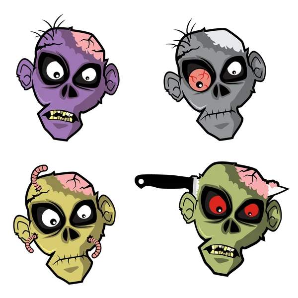 Çeşitli zombi kafa