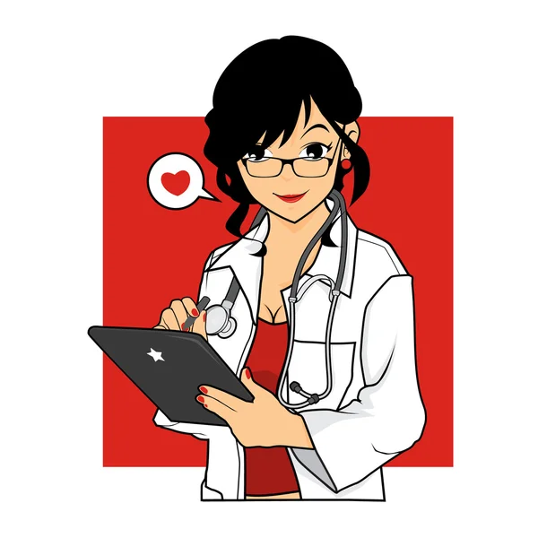 Caliente y Sexy Doctor — Vector de stock